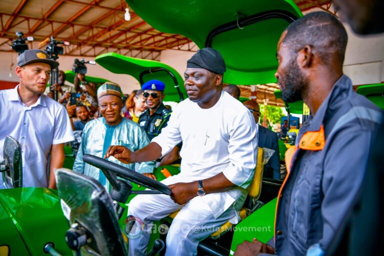 Dr. Agbu Kefas commissioned tractors and other farm implements